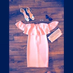 Pink Strapless Midi Dress w/ Side Sleeves - LRG